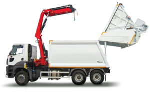 REFUSE COMPACTOR WITH CRANE FOR UNDERGROUND CONTAINERS